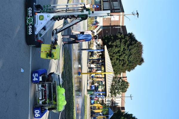 Our 2017 robot Oscar and Tipsy side by side after a fun-filled demo at the Keith Neighbourhood Strawberry Festival